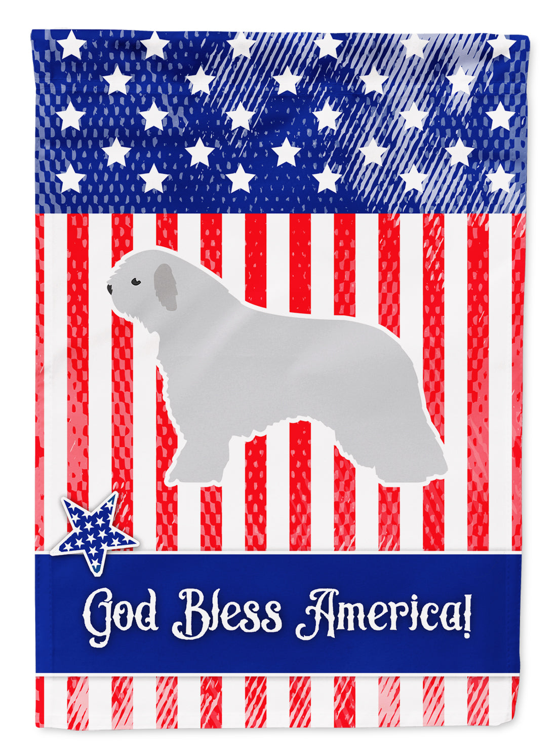 USA Patriotic Spanish Water Dog Garden Flag Mailbox Decorative Yard Banner Outside Patio Artwork for Flower Beds, Garden Size, Multicolor