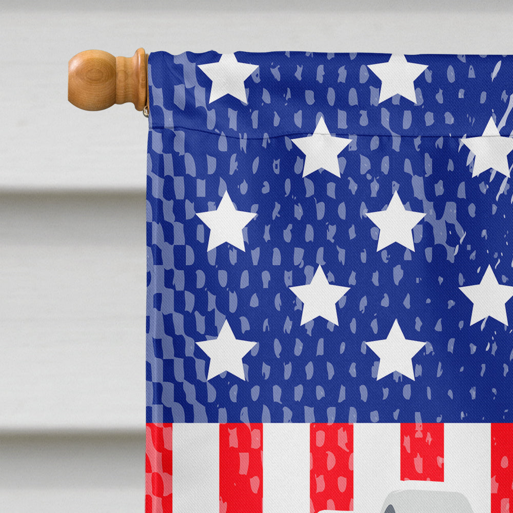 USA Patriotic Bearded Collie House Flag 28x40 Porch Sleeve Pole Decorative Outside Yard Banner Artwork Wall Hanging, Polyester