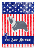 USA Patriotic Bearded Collie Garden Flag Mailbox Decorative Yard Banner Outside Patio Artwork for Flower Beds, Garden Size, Multicolor