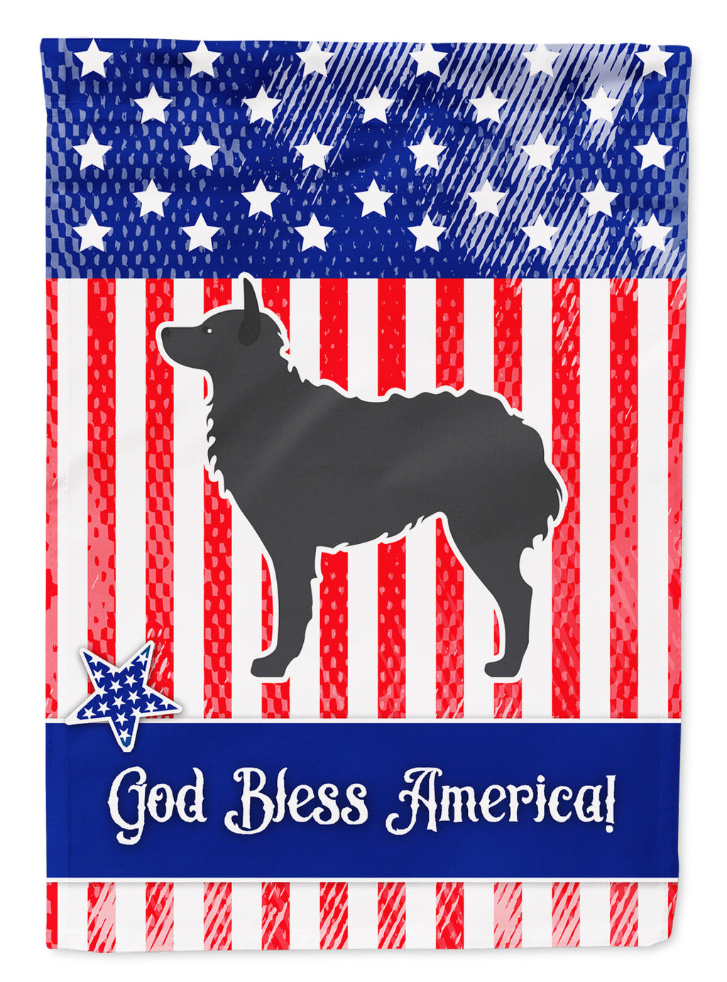 USA Patriotic Croatian Sheepdog Garden Flag Mailbox Decorative Yard Banner Outside Patio Artwork for Flower Beds, Garden Size, Multicolor