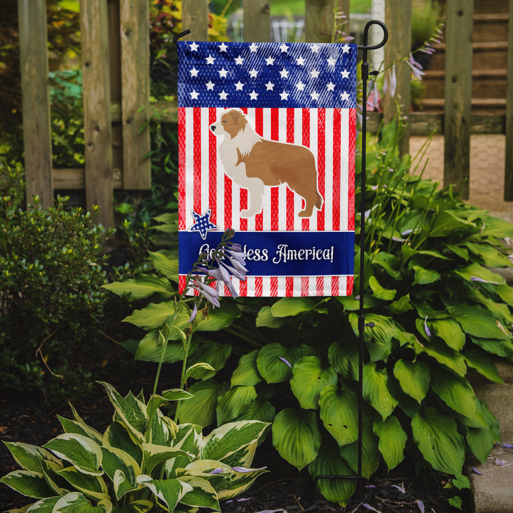 USA Patriotic Red Border Collie Garden Flag Mailbox Decorative Yard Banner Outside Patio Artwork for Flower Beds, Garden Size, Multicolor