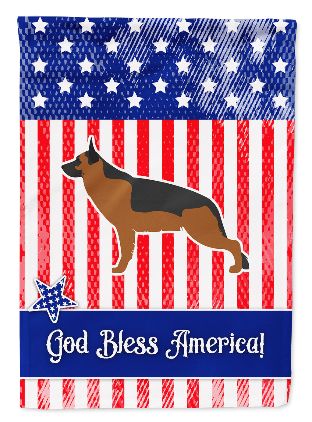 USA Patriotic German Shepherd Garden Flag Mailbox Decorative Yard Banner Outside Patio Artwork for Flower Beds, Garden Size, Multicolor