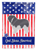 USA Patriotic Polish Lowland Sheepdog Dog Garden Flag Mailbox Decorative Yard Banner Outside Patio Artwork for Flower Beds, Garden Size, Multicolor