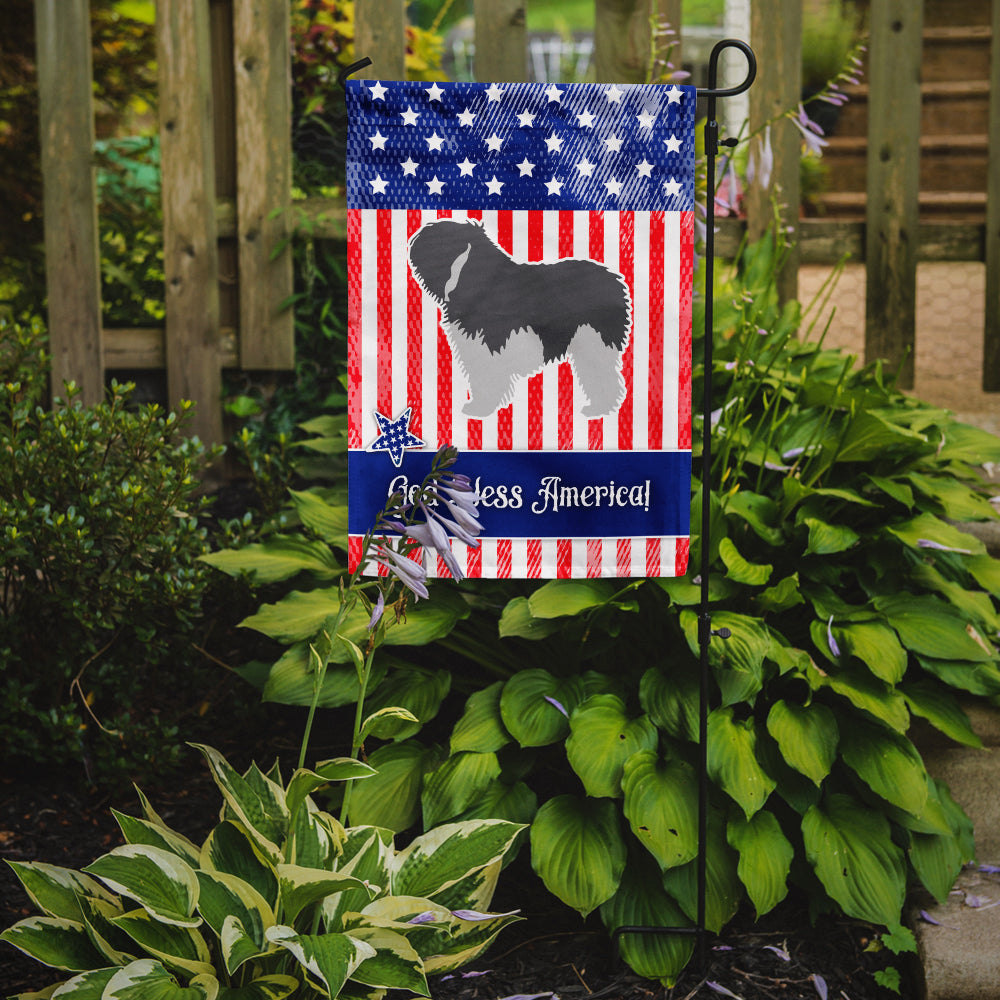 USA Patriotic Polish Lowland Sheepdog Dog Garden Flag Mailbox Decorative Yard Banner Outside Patio Artwork for Flower Beds, Garden Size, Multicolor
