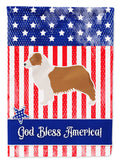 USA Patriotic Australian Shepherd Dog Garden Flag Mailbox Decorative Yard Banner Outside Patio Artwork for Flower Beds, Garden Size, Multicolor