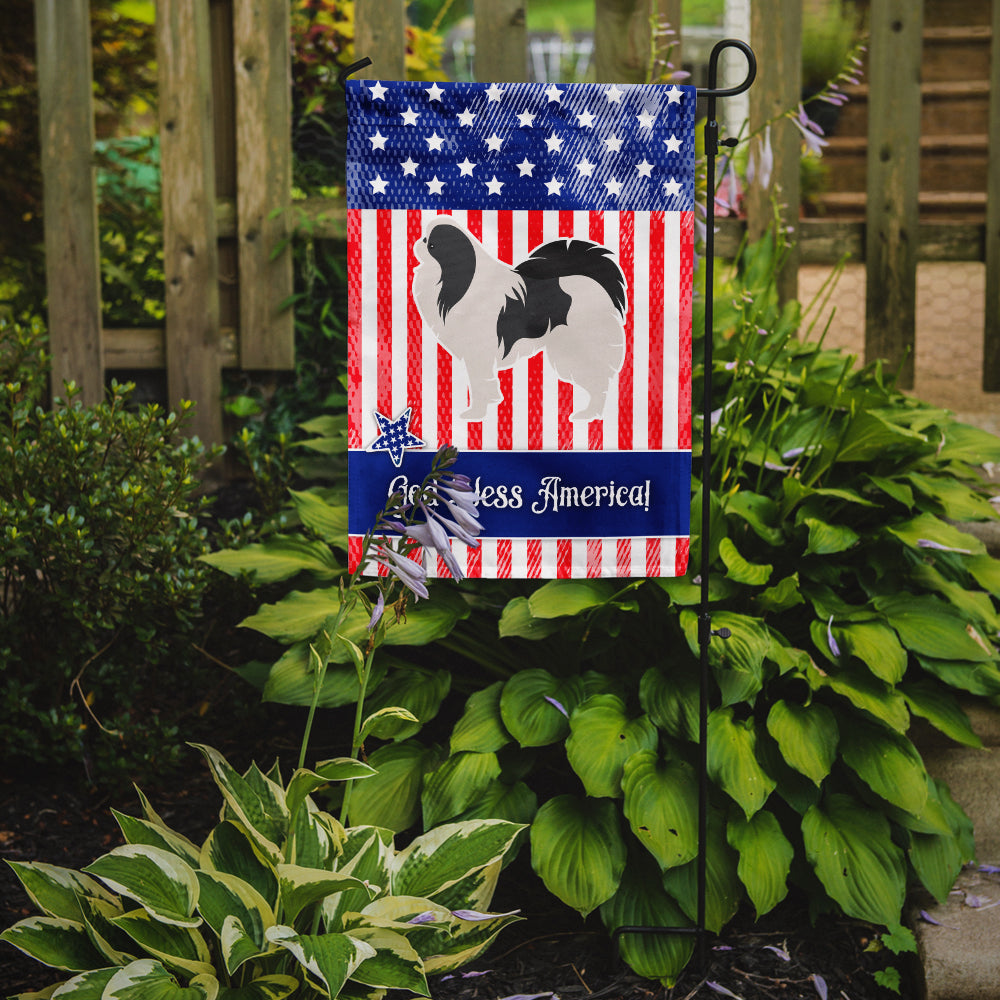 USA Patriotic Japanese Chin Garden Flag Mailbox Decorative Yard Banner Outside Patio Artwork for Flower Beds, Garden Size, Multicolor