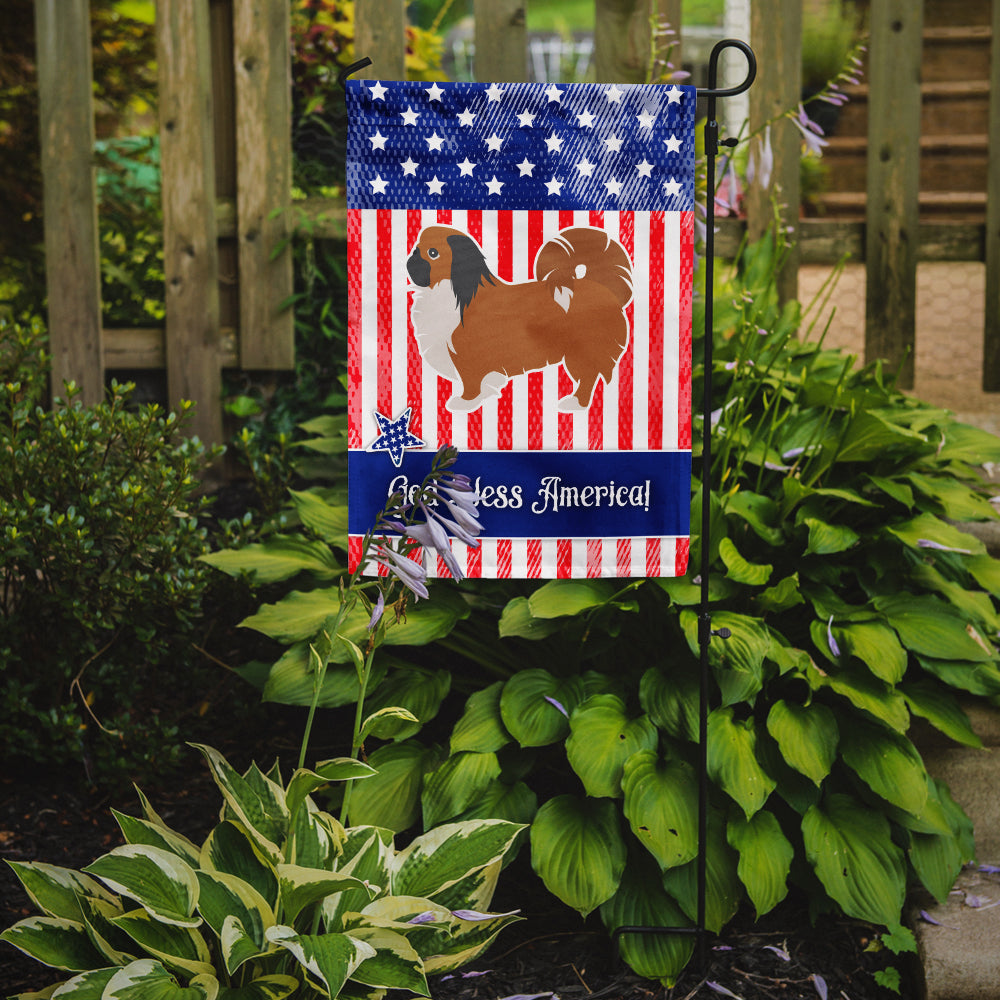 USA Patriotic Pekingese Garden Flag Mailbox Decorative Yard Banner Outside Patio Artwork for Flower Beds, Garden Size, Multicolor