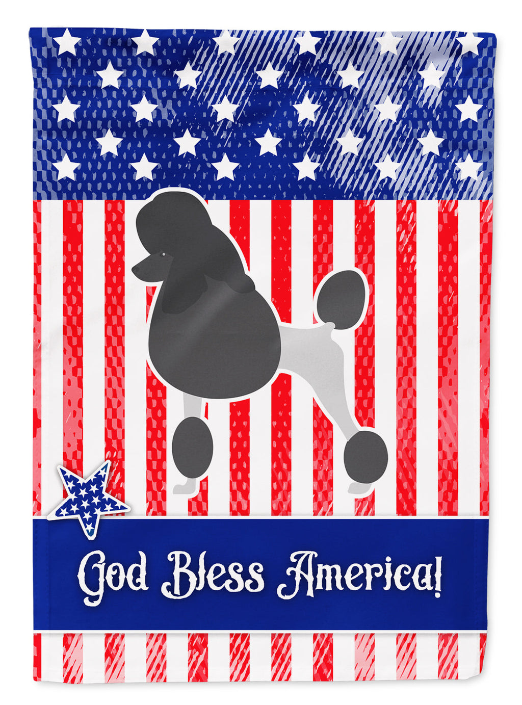 USA Patriotic Poodle Garden Flag Mailbox Decorative Yard Banner Outside Patio Artwork for Flower Beds, Garden Size, Multicolor