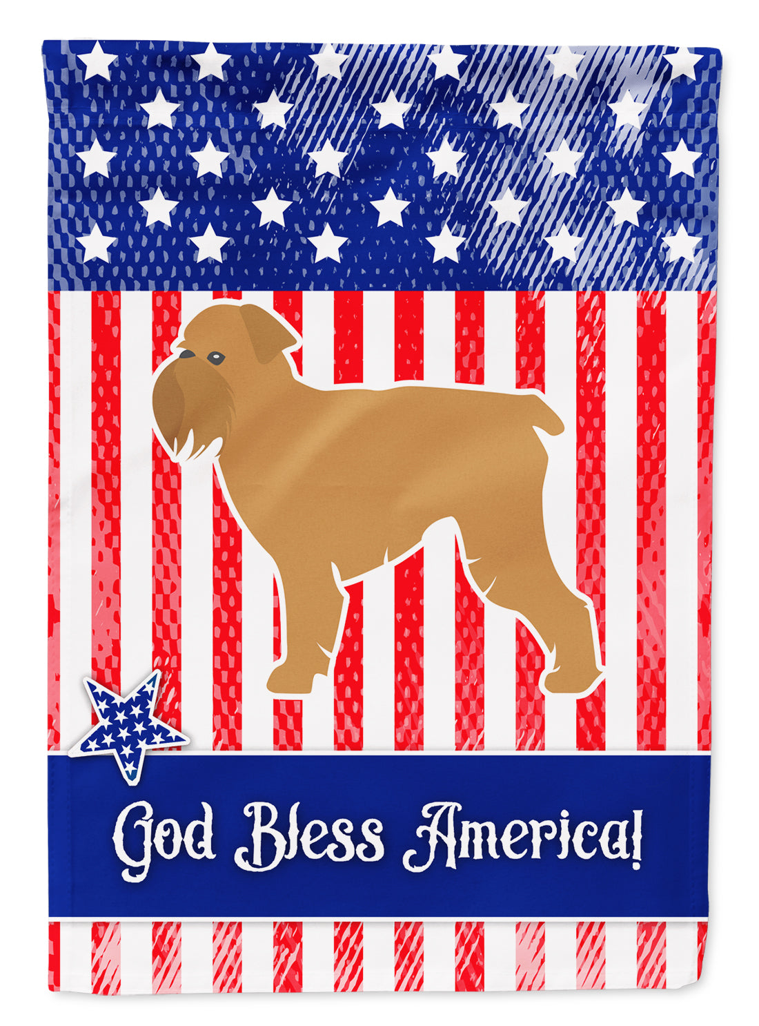 USA Patriotic Brussels Griffon Garden Flag Mailbox Decorative Yard Banner Outside Patio Artwork for Flower Beds, Garden Size, Multicolor