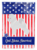 USA Patriotic Bichon Frise Garden Flag Mailbox Decorative Yard Banner Outside Patio Artwork for Flower Beds, Garden Size, Multicolor
