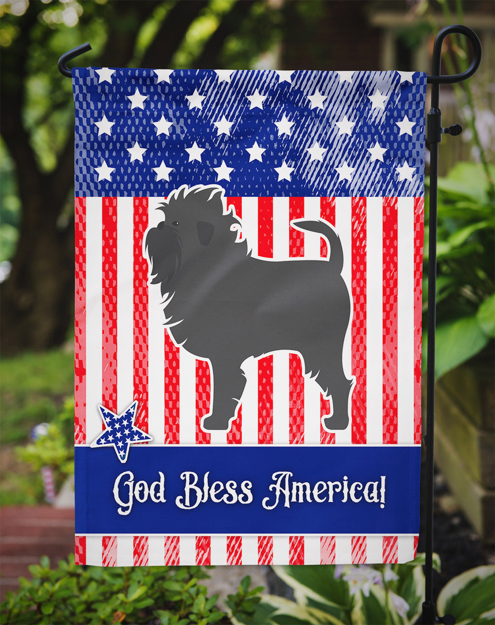 USA Patriotic Affenpinscher Garden Flag Mailbox Decorative Yard Banner Outside Patio Artwork for Flower Beds, Garden Size, Multicolor