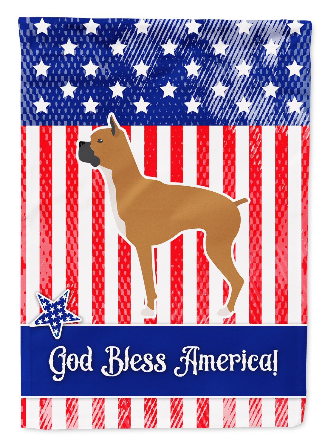 USA Patriotic Boxer Garden Flag Mailbox Decorative Yard Banner Outside Patio Artwork for Flower Beds, Garden Size, Multicolor