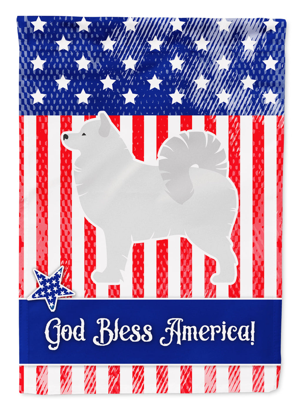 USA Patriotic Samoyed Garden Flag Mailbox Decorative Yard Banner Outside Patio Artwork for Flower Beds, Garden Size, Multicolor