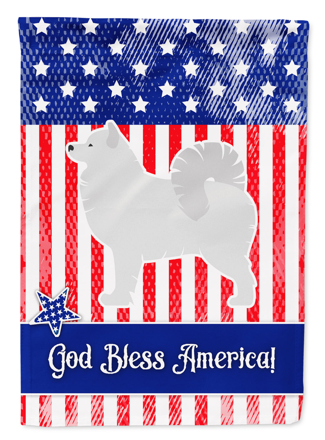 USA Patriotic Samoyed Garden Flag Mailbox Decorative Yard Banner Outside Patio Artwork for Flower Beds, Garden Size, Multicolor