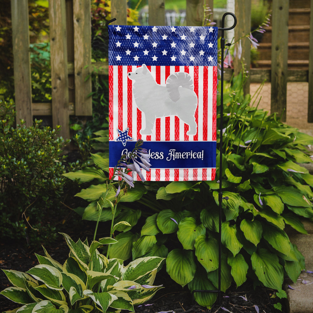 USA Patriotic Samoyed Garden Flag Mailbox Decorative Yard Banner Outside Patio Artwork for Flower Beds, Garden Size, Multicolor