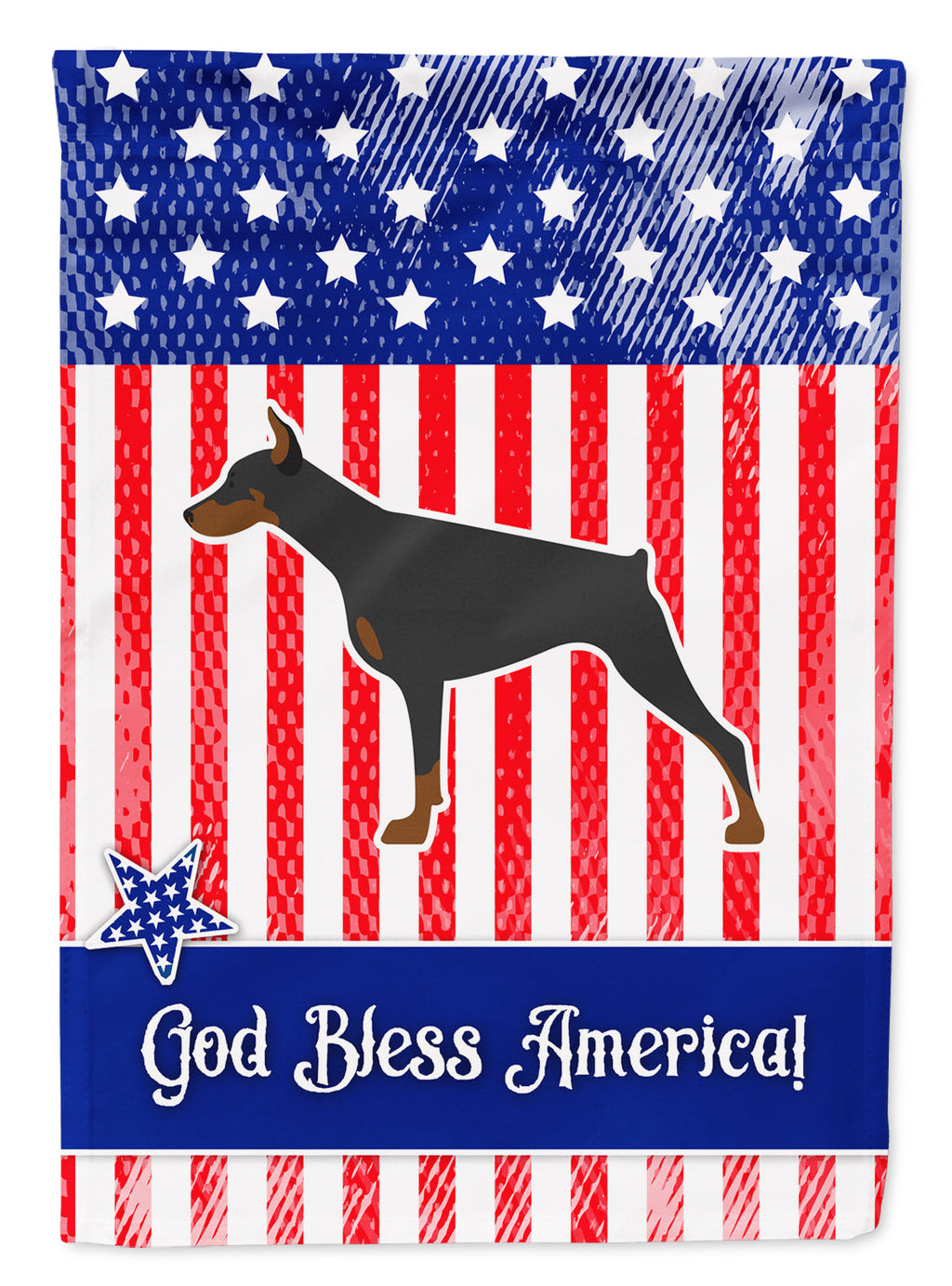 USA Patriotic Doberman Pinscher Garden Flag Mailbox Decorative Yard Banner Outside Patio Artwork for Flower Beds, Garden Size, Multicolor