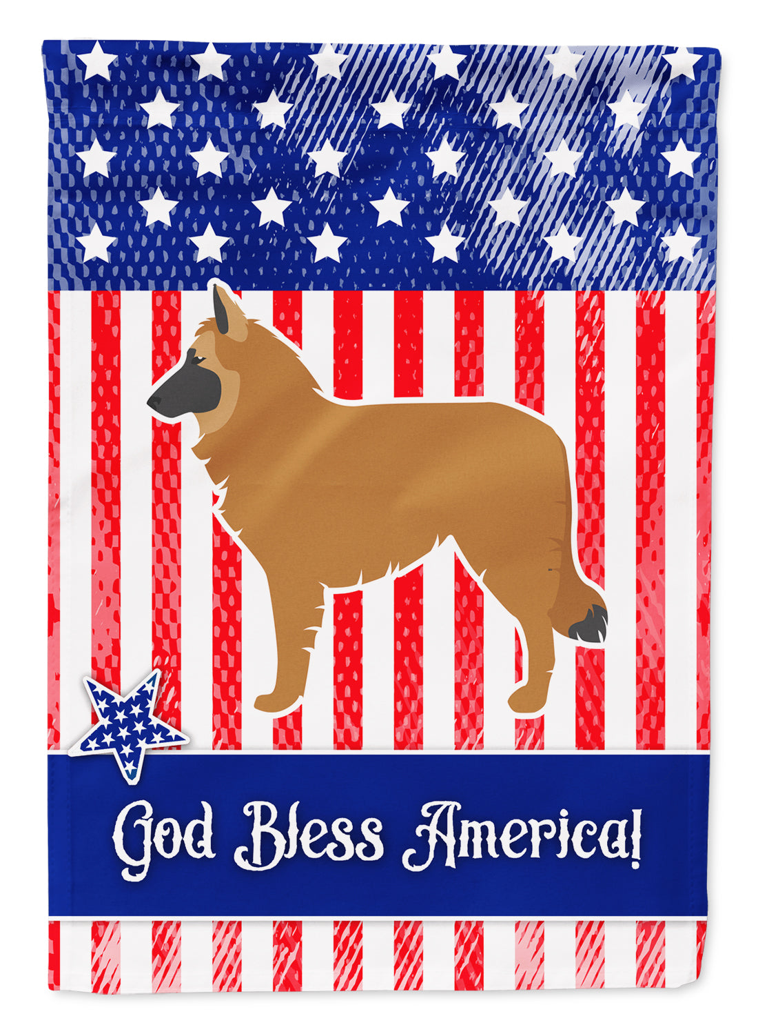 USA Patriotic Belgian Shepherd Garden Flag Mailbox Decorative Yard Banner Outside Patio Artwork for Flower Beds, Garden Size, Multicolor