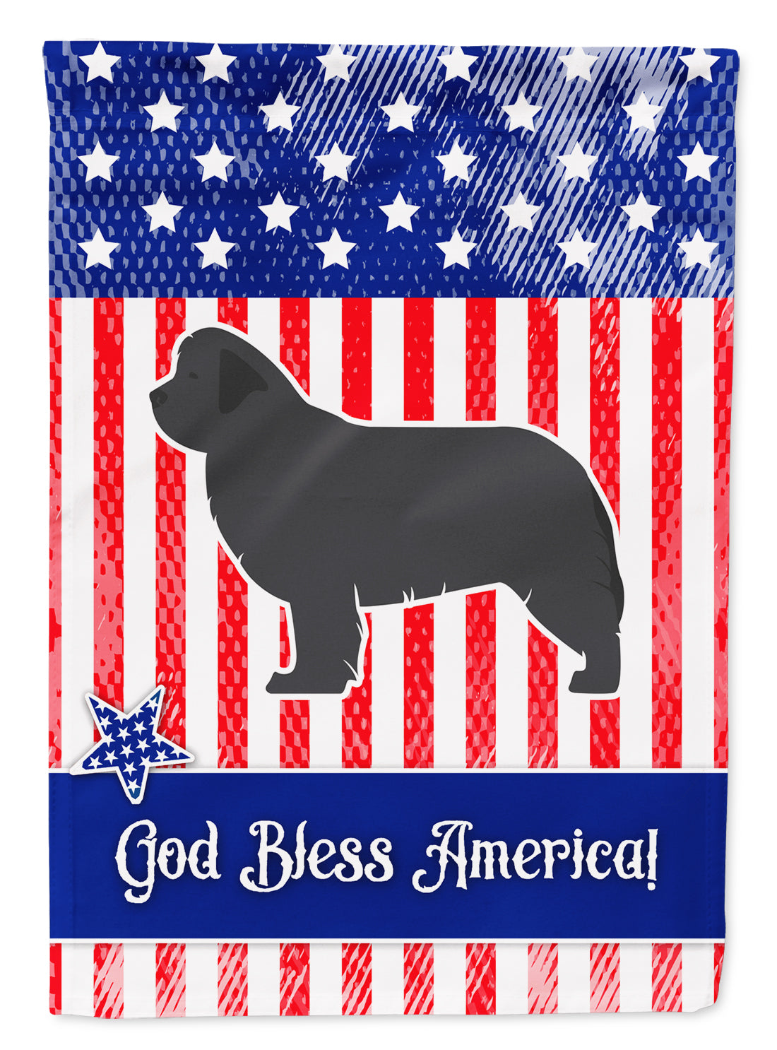 USA Patriotic Newfoundland Garden Flag Mailbox Decorative Yard Banner Outside Patio Artwork for Flower Beds, Garden Size, Multicolor
