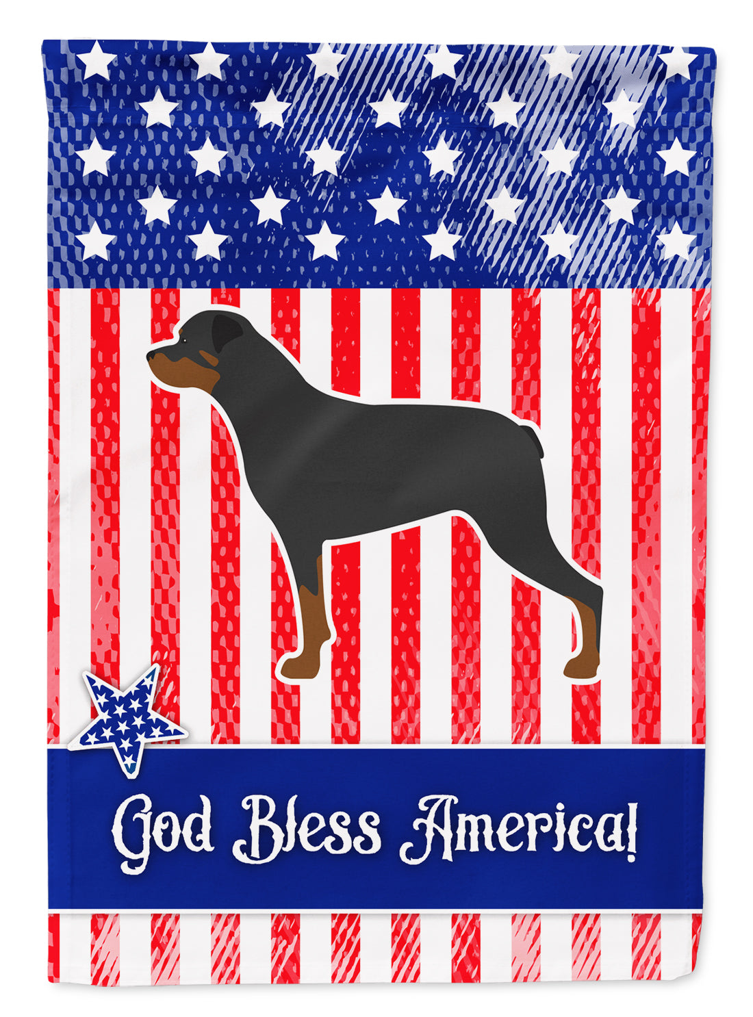 USA Patriotic Rottweiler Garden Flag Mailbox Decorative Yard Banner Outside Patio Artwork for Flower Beds, Garden Size, Multicolor