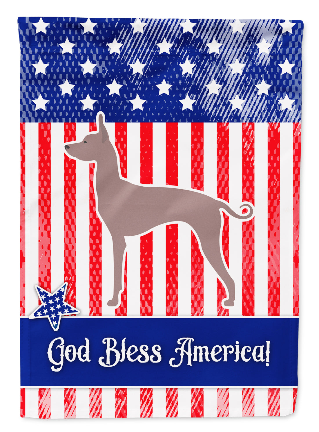 USA Patriotic Dogo Argentino Garden Flag Mailbox Decorative Yard Banner Outside Patio Artwork for Flower Beds, Garden Size, Multicolor