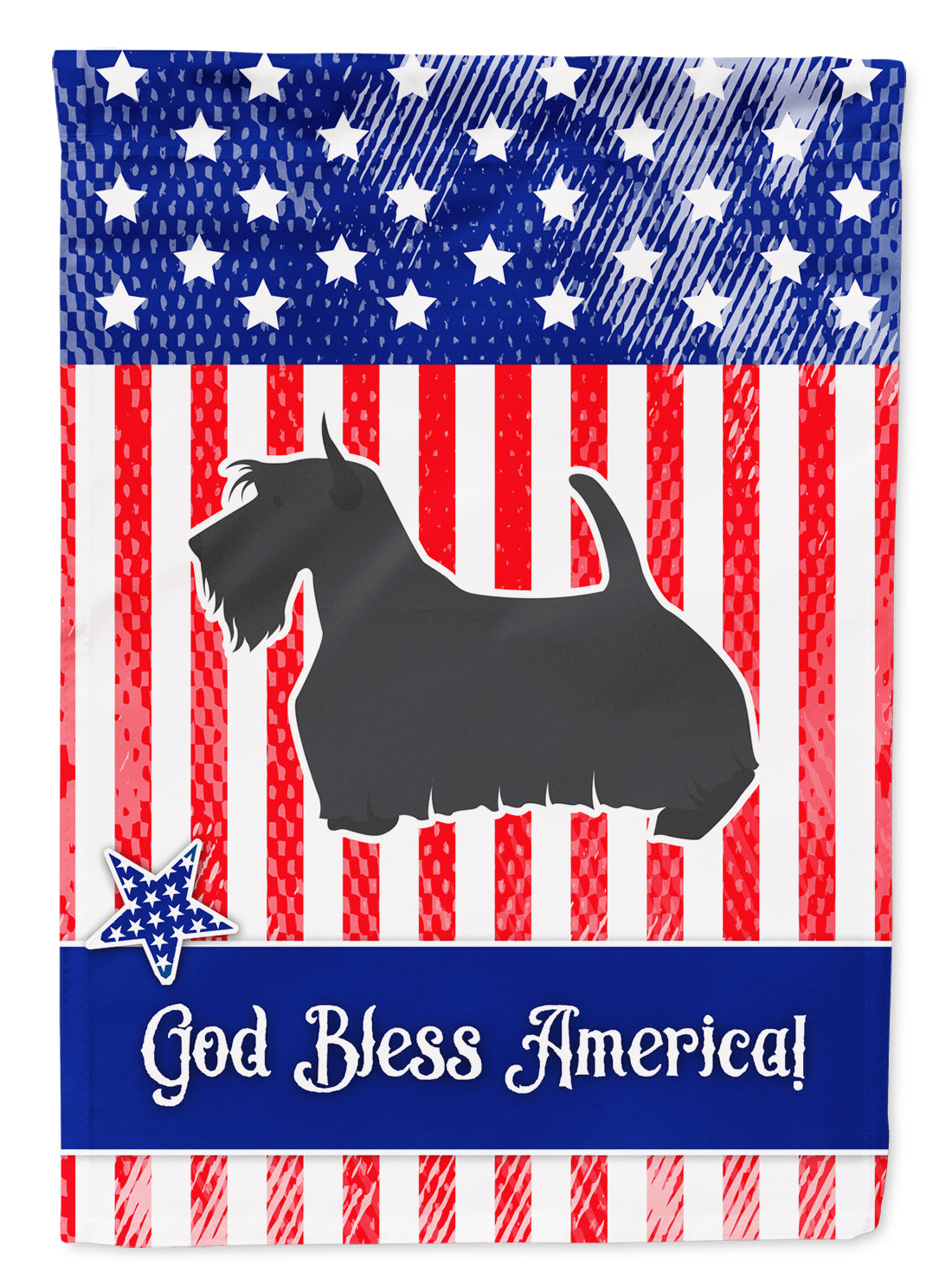 USA Patriotic Scottish Terrier Garden Flag Mailbox Decorative Yard Banner Outside Patio Artwork for Flower Beds, Garden Size, Multicolor