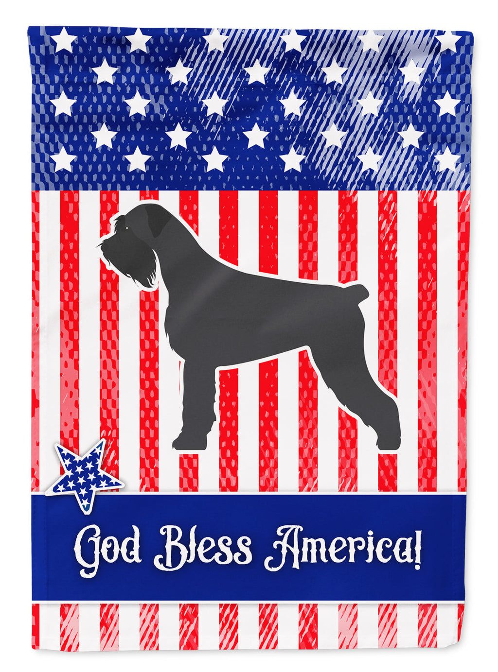 USA Patriotic Giant Schnauzer Garden Flag Mailbox Decorative Yard Banner Outside Patio Artwork for Flower Beds, Garden Size, Multicolor