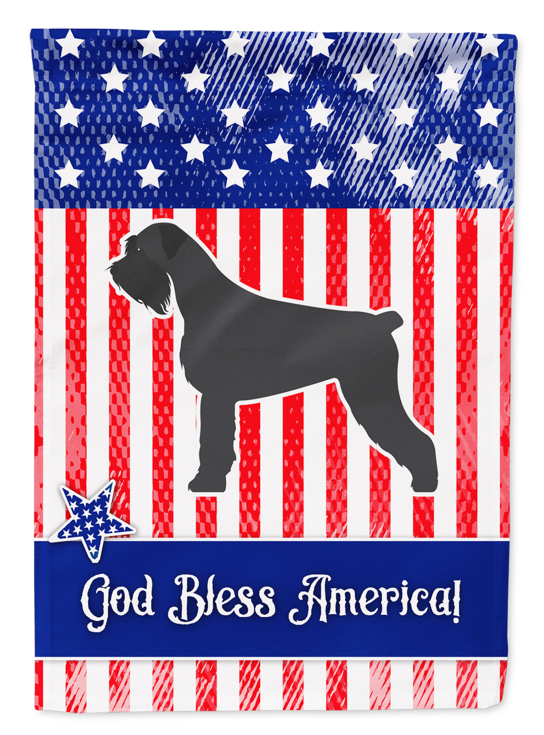 USA Patriotic Giant Schnauzer Garden Flag Mailbox Decorative Yard Banner Outside Patio Artwork for Flower Beds, Garden Size, Multicolor