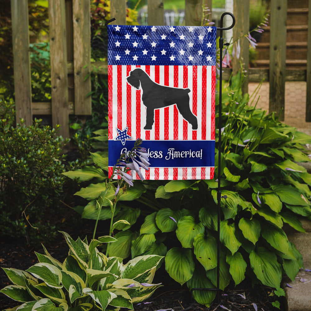 USA Patriotic Giant Schnauzer Garden Flag Mailbox Decorative Yard Banner Outside Patio Artwork for Flower Beds, Garden Size, Multicolor