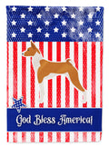 USA Patriotic Basenji Garden Flag Mailbox Decorative Yard Banner Outside Patio Artwork for Flower Beds, Garden Size, Multicolor