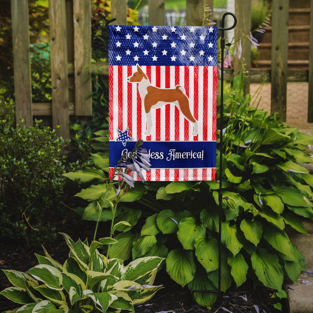 USA Patriotic Basenji Garden Flag Mailbox Decorative Yard Banner Outside Patio Artwork for Flower Beds, Garden Size, Multicolor