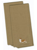 Corgi Embroidered Kitchen Towels, Set of 2 - Decorative Dish Towels, Kitchen Linens BB3420TNTWE