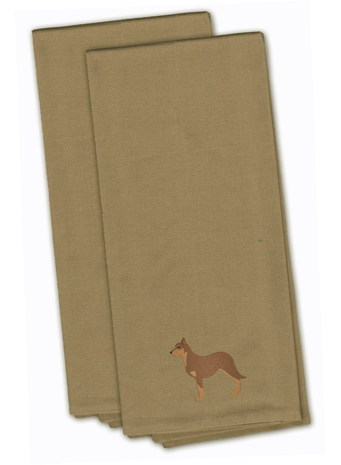 Australian Kelpie Dog Embroidered Kitchen Towels, Set of 2 - Decorative Dish Towels, Kitchen Linens BB3429TNTWE