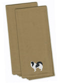 Japanese Chin Embroidered Kitchen Towels, Set of 2 - Decorative Dish Towels, Kitchen Linens BB3437TNTWE
