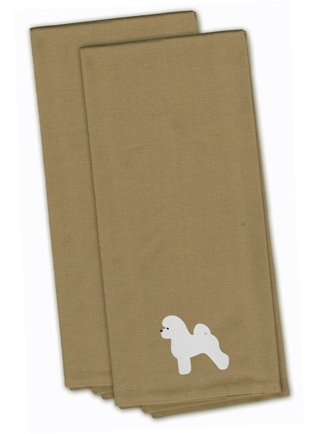 Bichon Frise Embroidered Kitchen Towels, Set of 2 - Decorative Dish Towels, Kitchen Linens BB3445TNTWE
