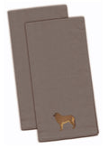 Leonberger Embroidered Kitchen Towels - Gray Decorative Dish Towels - Set of 2 BB3458GYTWE