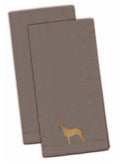 Bullmastiff Embroidered Kitchen Towels - Gray Decorative Dish Towels - Set of 2 BB3471GYTWE