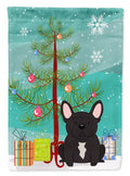 Merry Christmas Tree French Bulldog Brindle Garden Flag Mailbox Decorative Yard Banner Outside Patio Artwork for Flower Beds, Garden Size, Multicolor