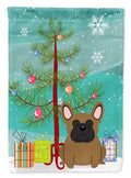 Merry Christmas Tree French Bulldog Brown Garden Flag Mailbox Decorative Yard Banner Outside Patio Artwork for Flower Beds, Garden Size, Multicolor