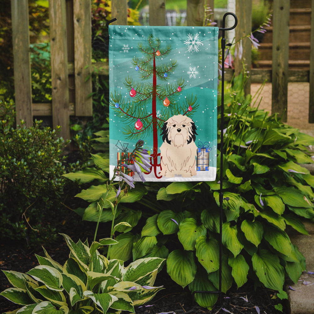 Merry Christmas Tree Lowchen Garden Flag Mailbox Decorative Yard Banner Outside Patio Artwork for Flower Beds, Garden Size, Multicolor