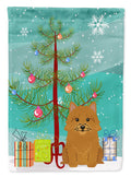 Merry Christmas Tree Norwich Terrier Garden Flag Mailbox Decorative Yard Banner Outside Patio Artwork for Flower Beds, Garden Size, Multicolor