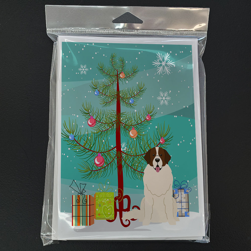 Merry Christmas Tree Moscow Watchdog Greeting Cards Pack of 8 Blank Cards with Envelopes Whimsical A7 Size 5x7