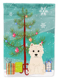 Merry Christmas Tree Westie Garden Flag Mailbox Decorative Yard Banner Outside Patio Artwork for Flower Beds, Garden Size, Multicolor