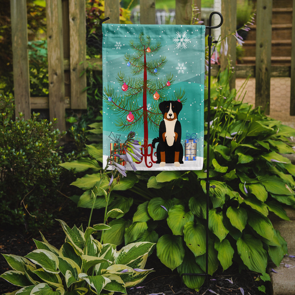 Merry Christmas Tree Appenzeller Sennenhund Garden Flag Mailbox Decorative Yard Banner Outside Patio Artwork for Flower Beds, Garden Size, Multicolor