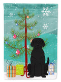 Merry Christmas Tree Black Labrador Garden Flag Mailbox Decorative Yard Banner Outside Patio Artwork for Flower Beds, Garden Size, Multicolor