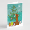 Merry Christmas Tree Irish Terrier Greeting Cards Pack of 8 Blank Cards with Envelopes Whimsical A7 Size 5x7