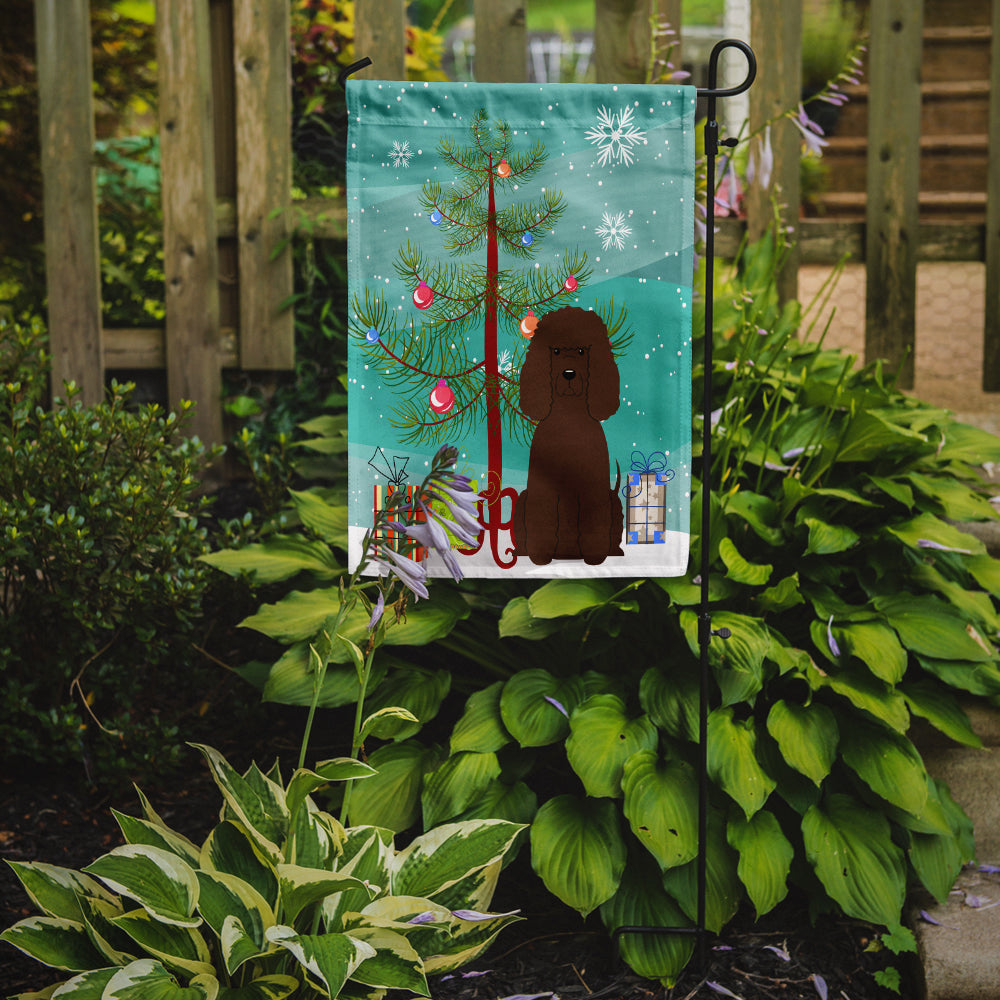 Merry Christmas Tree Irish Water Spaniel Garden Flag Mailbox Decorative Yard Banner Outside Patio Artwork for Flower Beds, Garden Size, Multicolor