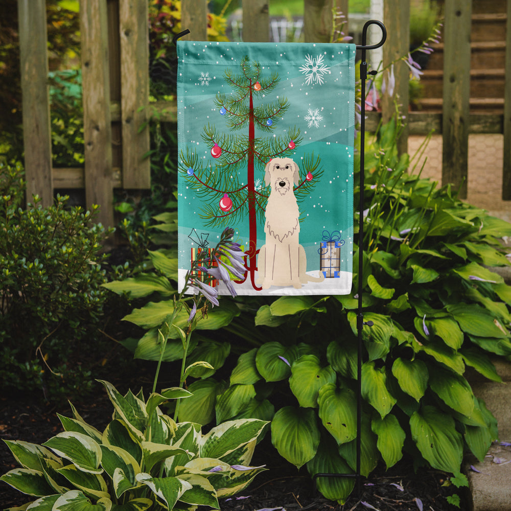 Merry Christmas Tree Irish Wolfhound Garden Flag Mailbox Decorative Yard Banner Outside Patio Artwork for Flower Beds, Garden Size, Multicolor