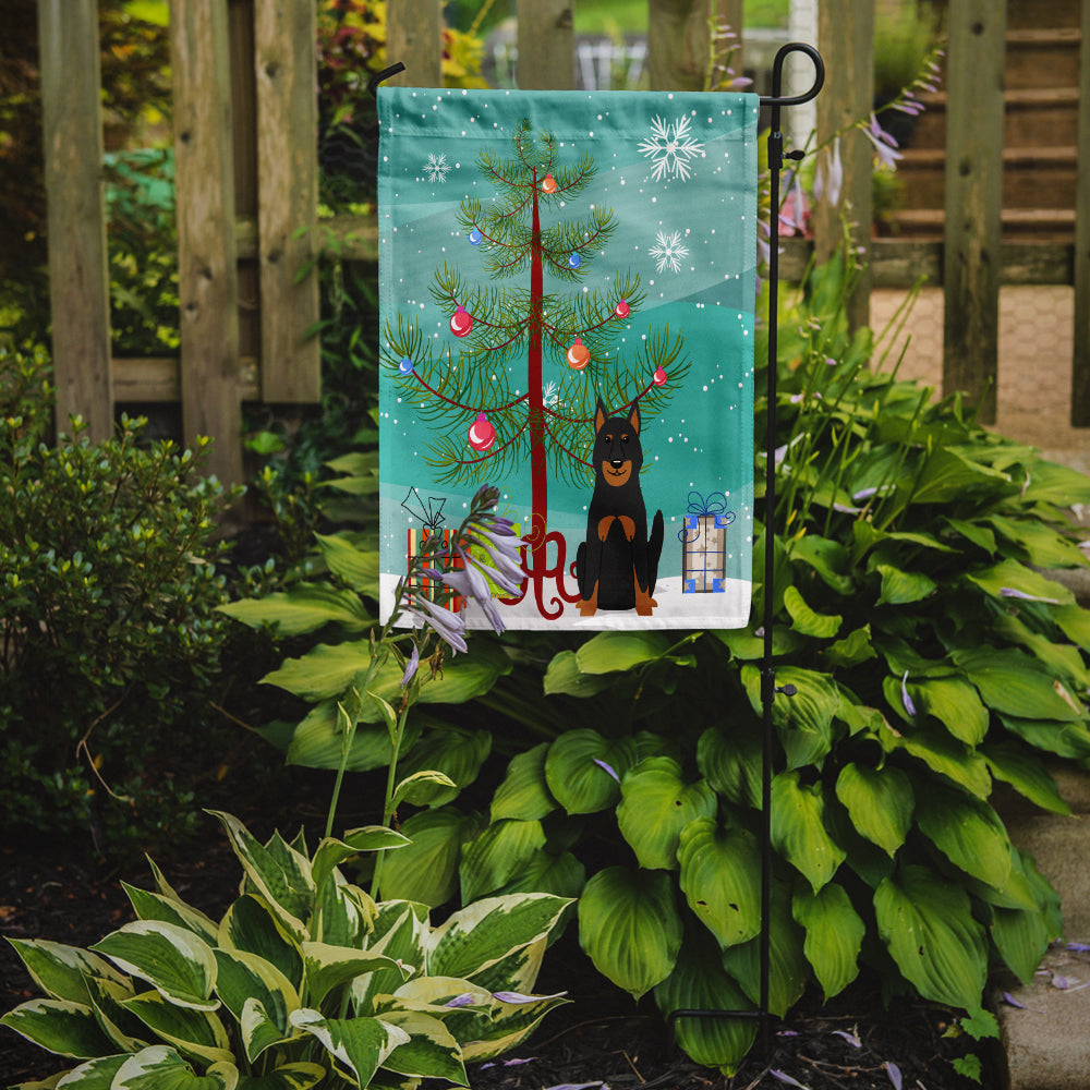 Merry Christmas Tree Beauce Shepherd Dog Garden Flag Mailbox Decorative Yard Banner Outside Patio Artwork for Flower Beds, Garden Size, Multicolor