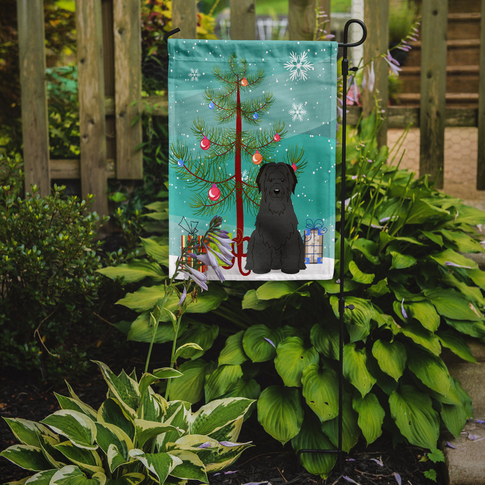 Merry Christmas Tree Briard Black Garden Flag Mailbox Decorative Yard Banner Outside Patio Artwork for Flower Beds, Garden Size, Multicolor