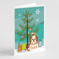 Merry Christmas Tree Shih Tzu Red White Greeting Cards Pack of 8 Blank Cards with Envelopes Whimsical A7 Size 5x7